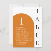 Terracotta Minimale tabel Aantal zitplaatsen Kaart (Voorkant)