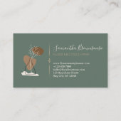 Terracotta Minimale ventilator Botanische keramisc Visitekaartje (Achterkant)