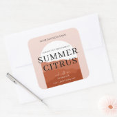 Terracotta Minimale verpakking voor boogkaarsen Vierkante Sticker (Envelop)