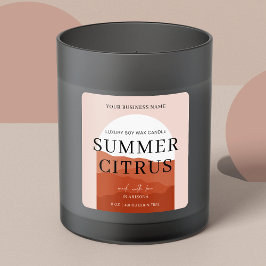 Terracotta Minimale verpakking voor boogkaarsen Vierkante Sticker