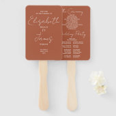 Terracotta minimalisalistisch programma voor het u handwaaier (Voorkant en achterkant)