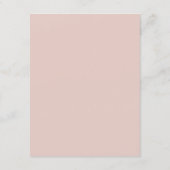 Terracotta Minimalist Elegant Wedding Details Kaart (Achterkant)