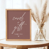 Terracotta Minimalist Kaarten & Gifts Sign Poster