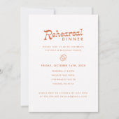 Terracotta Minimalist Modern Rehearsal Dinner Kaart (Voorkant)