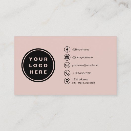 Terracotta Minimalist Photo with QR Code Visitekaartje (Achterkant)