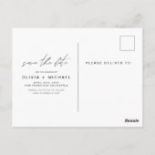 Terracotta Minimalist Sla de datum Script Foto op Briefkaart (Achterkant)