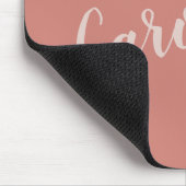 Terracotta Minimalist Typography Persoonlijke naam Muismat (Hoek)