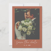 Terracotta Minimalist Wedding Invitation Kaart (Voorkant)