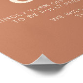 Terracotta Minimalist Wedding Unplugged Ceremony Poster (Hoek)