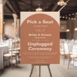 Terracotta Minimalist Wedding Unplugged Ceremony Poster<br><div class="desc">Dit terracotta-minimalistische bruiloft zonder stopcontact-ceremonie-poster is perfect voor een ritueel huwelijk. Het ontwerp is voorzien van een mooi lettertype om uw evenement te verfraaien.</div>