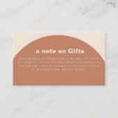 Terracotta Minimalist Wedding Wishing Well Informatiekaartje (Voorkant)