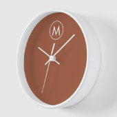 Terracotta Minimalist White Monogram (Hoek)