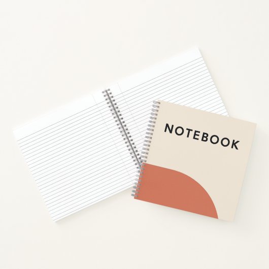 terracotta minimalistisch Notitieboek (Binnen)