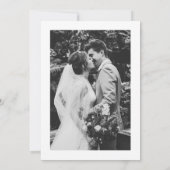 Terracotta minimalistisch script bruiloft foto bedankkaart (Achterkant)