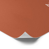 Terracotta Minimalistisch Script Bruiloft Welkomst Poster (Hoek)