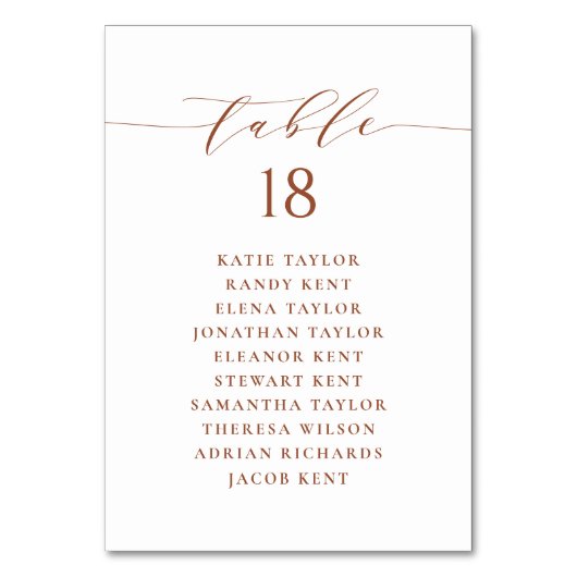 Terracotta minimalistisch script bruiloft zitschem kaart (Voorkant)