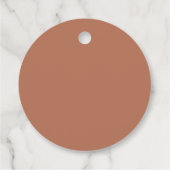 Terracotta Minimalistisch Script Bruiloftsfeest Bedankjes Labels (Achterkant)