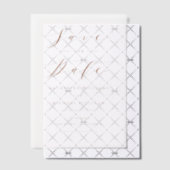 Terracotta Minimalistisch Script Trouwkaart Save T Vellum Uitnodigingen (Offset (Uitnodiging))
