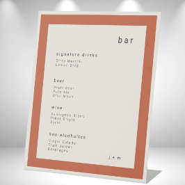 Terracotta minimalistische evenementen Bar Pilaar Reclamebord Met Voetstuk