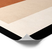 Terracotta Minimalistische Geometrische Poster (Hoek)