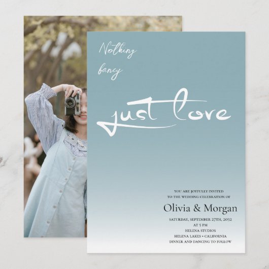 Terracotta minimalistische kalligrafie script brui kaart (Voorkant / Achterkant)