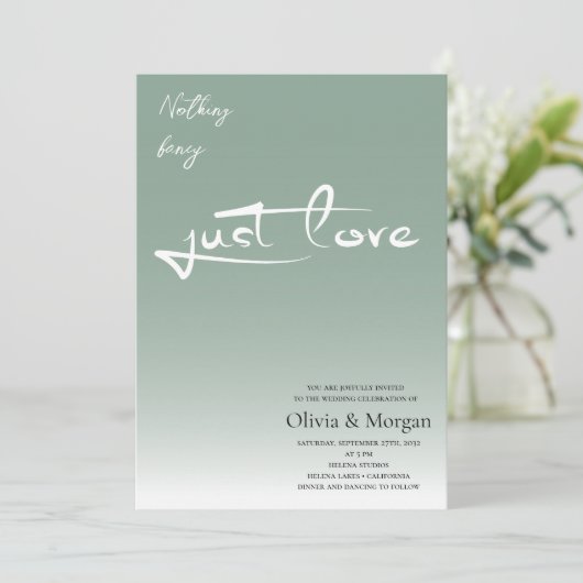 Terracotta minimalistische kalligrafie script brui kaart (Staand voorkant)