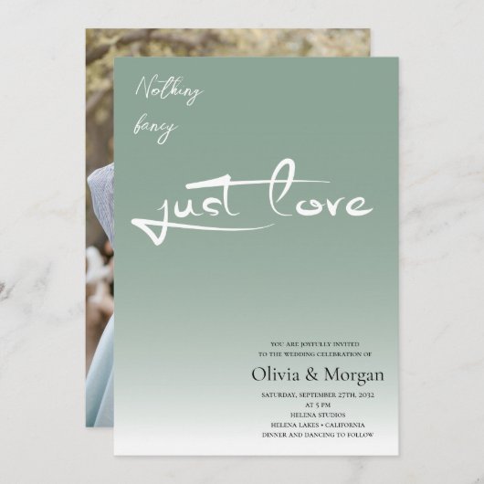 Terracotta minimalistische kalligrafie script brui kaart (Voorkant / Achterkant)