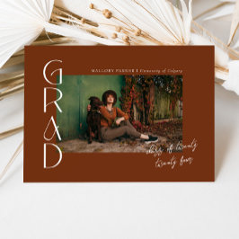 Terracotta minimalistische klasse van 2024 Afstude Kaart