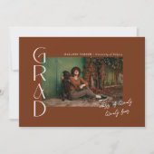 Terracotta minimalistische klasse van 2024 Afstude Kaart (Voorkant)