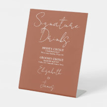 Terracotta Minimalistische Script Handtekening Dra