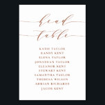 Terracotta minimalistische script zitplaatsen brui kaart<br><div class="desc">tafel nummer zitplan. Het beschikt over een terracotta grillig script en klassieke typografie. Personaliseer door uw eigen gegevens toe te voegen. Deze minimalistische tafel zitplan is ideaal voor bruiloften,  baby showers,  vrijgezellenfeesten,  verjaardagen,  en nog veel meer.</div>