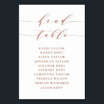 Terracotta minimalistische script zitplaatsen brui kaart<br><div class="desc">tafel nummer zitplan. Het beschikt over een terracotta grillig script en klassieke typografie. Personaliseer door uw eigen gegevens toe te voegen. Deze minimalistische tafel zitplan is ideaal voor bruiloften,  baby showers,  vrijgezellenfeesten,  verjaardagen,  en nog veel meer.</div>