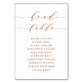 Terracotta minimalistische script zitplaatsen brui kaart (Voorkant)