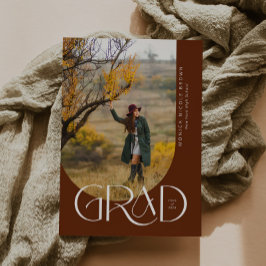 Terracotta Modern Arch Minimalistisch foto Afstude Kaart