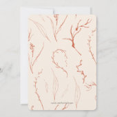 Terracotta Modern arch photo elopement wedding Kaart (Achterkant)