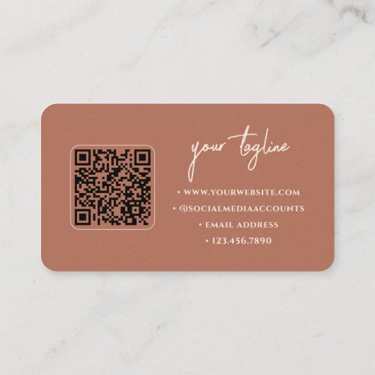 Terracotta Modern Bohemian Visitekaartje