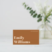 Terracotta Modern Boho Minimalist | QR-code Visitekaartje (Staand voorkant)