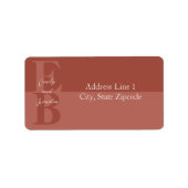 Terracotta Modern Boho Return Address Labels (Voorkant)