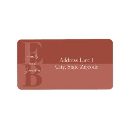 Terracotta Modern Boho Return Address Labels