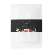 Terracotta Modern Boho Zwart Bruiloft Uitnodigingen Wikkel (Voorkant Voorbeeld)