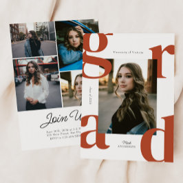 Terracotta Modern Bold Klasse van 2024 Afstuderen Kaart