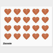 Terracotta Modern Border Minimalist Wedding Hart Sticker (Vel)