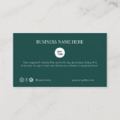 Terracotta Modern Eenvoudige Orde Dank u Visitekaartje (Achterkant)