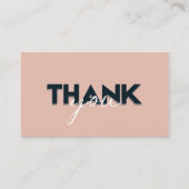 Terracotta Modern Eenvoudige Orde Dank u Visitekaartje (Voorkant)