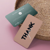 Terracotta Modern Eenvoudige Orde Dank u Visitekaartje