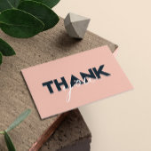 Terracotta Modern Eenvoudige Orde Dank u Visitekaartje