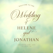 Terracotta Modern Elegant Bruiloft Welkom Raamsticker (Vel 3)