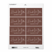 Terracotta Modern Elegant Minimalist Etiket (Full Sheet)