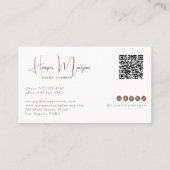 Terracotta | Modern Elegant Minimalist QR Code Visitekaartje (Achterkant)