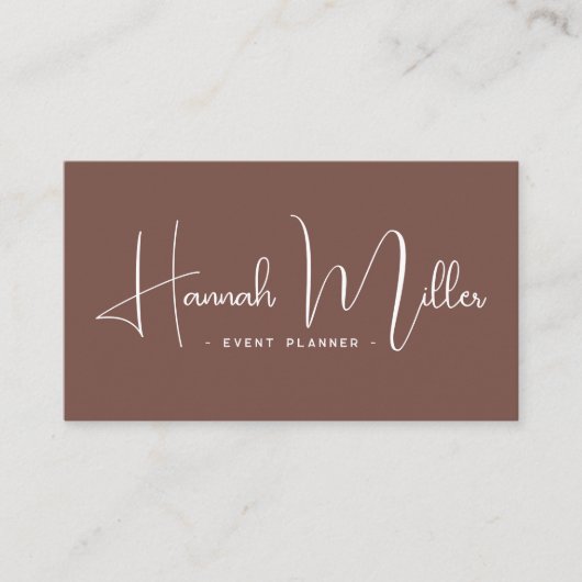 Terracotta | Modern Elegant Minimalist Visitekaartje (Voorkant)